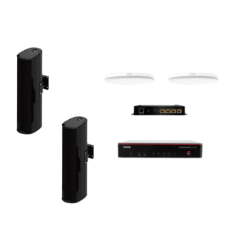 Biamp MRB-L-X400-C-ENT206. Pack con TesiraFORTÉ X 400, Micrófonos de Techo y Altavoces de Columna