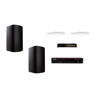 Biamp MRB-L-X400-C-EXS8. Pack con TesiraFORTÉ X 400, Micrófonos de Techo y Altavoces de Superficie