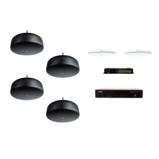 Biamp MRB-L-X400-C-P6SM. Pack con TesiraFORTÉ X 400, Micrófonos de Techo y Altavoces Colgantes