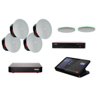 Biamp MRB-L-X400-C-TSCIP-T. Pack de Salas de Reuniones para Salas Grandes hasta 18 Participantes
