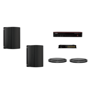 Biamp MRB-L-X400-T-DXS5. Pack con TesiraFORTÉ X 400, Micrófonos de Sobremesa y Altavoces de Superficie