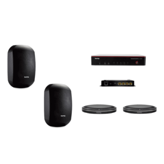 Biamp MRB-L-X400-T-MASK6C. Pack con TesiraFORTÉ X 400, Micrófonos de Sobremesa y Altavoces de Superficie