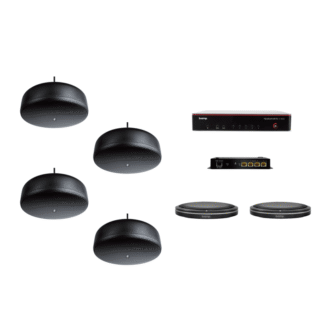 Biamp MRB-L-X400-T-P6SM. Pack con TesiraFORTÉ X 400, Micrófonos de Sobremesa y Altavoces Colgantes