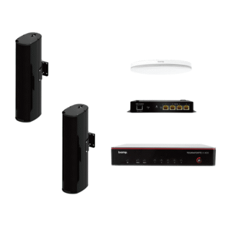 Biamp MRB-M-X400-C-ENT206. Pack con TesiraFORTÉ X 400, Micrófono de Techo y Altavoces de Columna