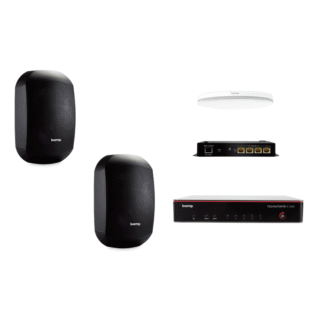 Biamp MRB-M-X400-C-MASK6C. Pack con TesiraFORTÉ X 400, Micrófono de Techo y Altavoces de Superficie