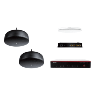 Biamp MRB-M-X400-C-P6SM. Pack con TesiraFORTÉ X 400, Micrófono de Techo y Altavoces Cogantes