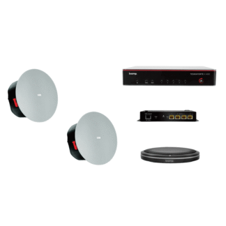 Biamp MRB-M-X400-T-CIC6. Pack con TesiraFORTÉ X 400, Micrófono de Sobremesa y Altavoces de Techo