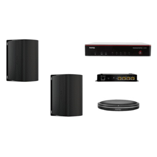 Biamp MRB-M-X400-T-DXS5. Pack con TesiraFORTÉ X 400, Micrófono de Sobremesa y Altavoces de Superficie