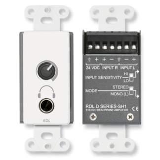 RDL D-SH1, Amplificador de Auriculares Estéreo - Panel Decora con Control de Nivel
