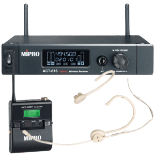 Pack Mipro 600.1D: Receptor ACT-616 + Micrófono de Diadema MU-55HNS + Petaca Transmisora Digital ACT-600T