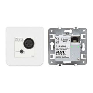 RDL EU-RN2ML - Interfaz Dante Bidireccional de Micrófono/línea En Pared