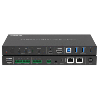 DVDO-USBC-HDMI-PS-21-XL, Selector de Presentaciones 4K 2x1 Entradas USB-C y HDMI, Audio, 2 puertos LAN