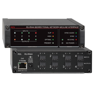 RDL RU-RN44 - Interfaz de Red Bidireccional con Cable para Micrófono/Línea 4x4